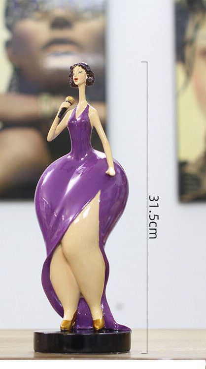 New Fat Lady Figurine Woman Ornament Home Decorations Girl Statue Sculpture