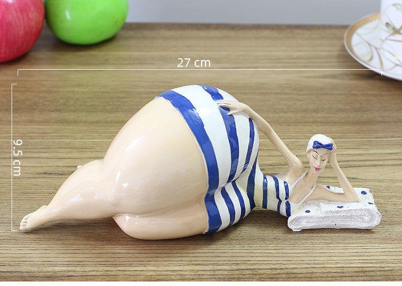 New Fat Lady Figurine Woman Ornament Home Decorations Girl Statue Sculpture