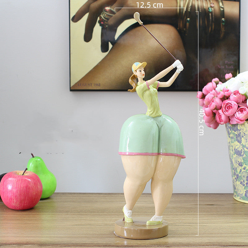 New Fat Lady Figurine Woman Ornament Home Decorations Girl Statue Sculpture