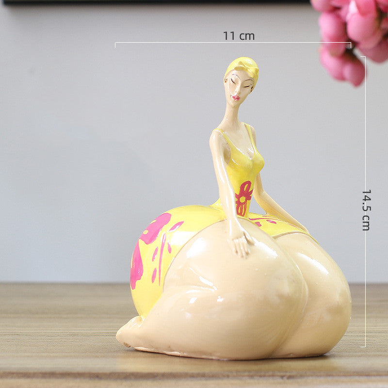 New Fat Lady Figurine Woman Ornament Home Decorations Girl Statue Sculpture