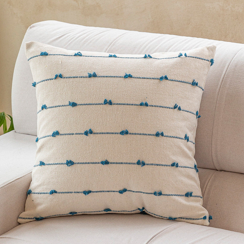 Home Fashion Simple Cotton Blype Sofa And Bed Cushions Pillow Cover